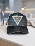 Custom Upcycled Luxery Inspired baseball cap