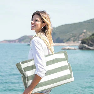 Becokan Beach Bags for Women Large Waterproof Beach Tote Bag Zipper Beach Bags Waterproof Sandproof Swim Pool Bag Large Tote
