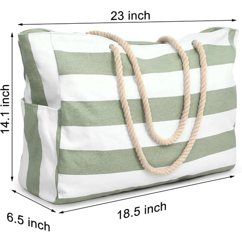 Becokan Beach Bags for Women Large Waterproof Beach Tote Bag Zipper Beach Bags Waterproof Sandproof Swim Pool Bag Large Tote